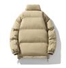 Men's 2025 Stand Collar Cotton Puffer Jacket - Winter Warm, Thick, Solid Color, Casual Coat