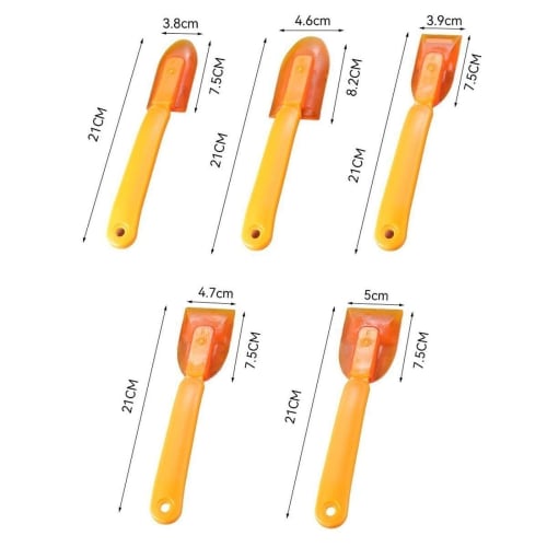 Fenteer 5-Piece Caulking Spatula Set: Seam Finishing Tool, Caulk Remover, Heavy-Duty, Professional Grade, Approx. 21cm, Reusable, Hardwearing, Multipu