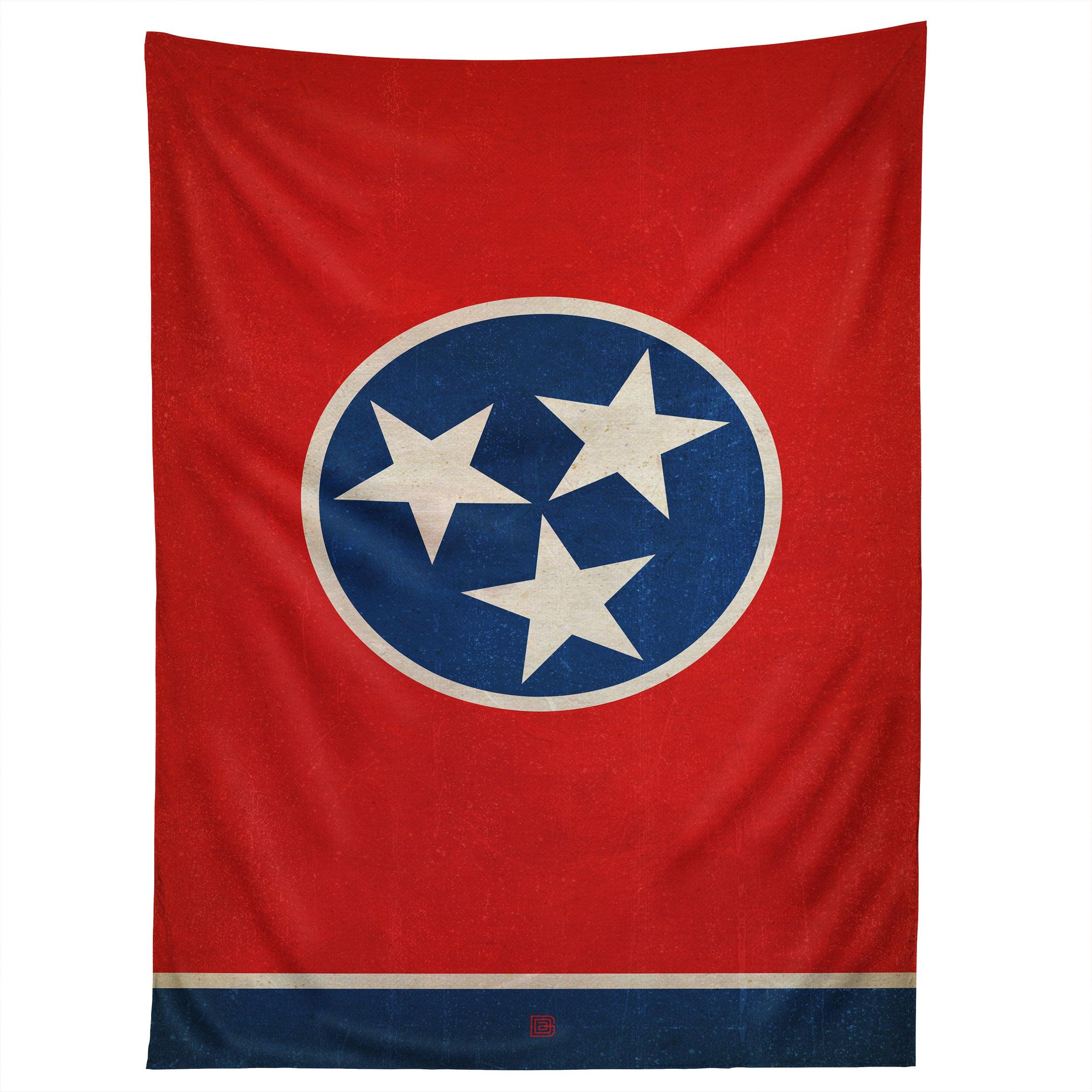 RUSTIC TENNESSEE STATE FLAG tapestry 75x100 чёрный
