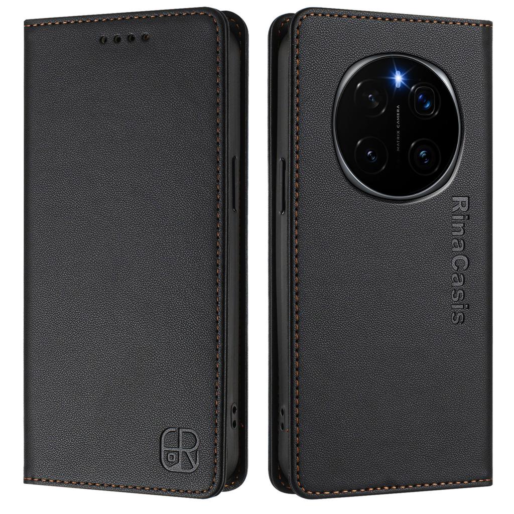 For Honor Magic7 Pro 5G Leather Case RINACASIS RC01 Phone Cover with RFID Blocking Wallet Stand