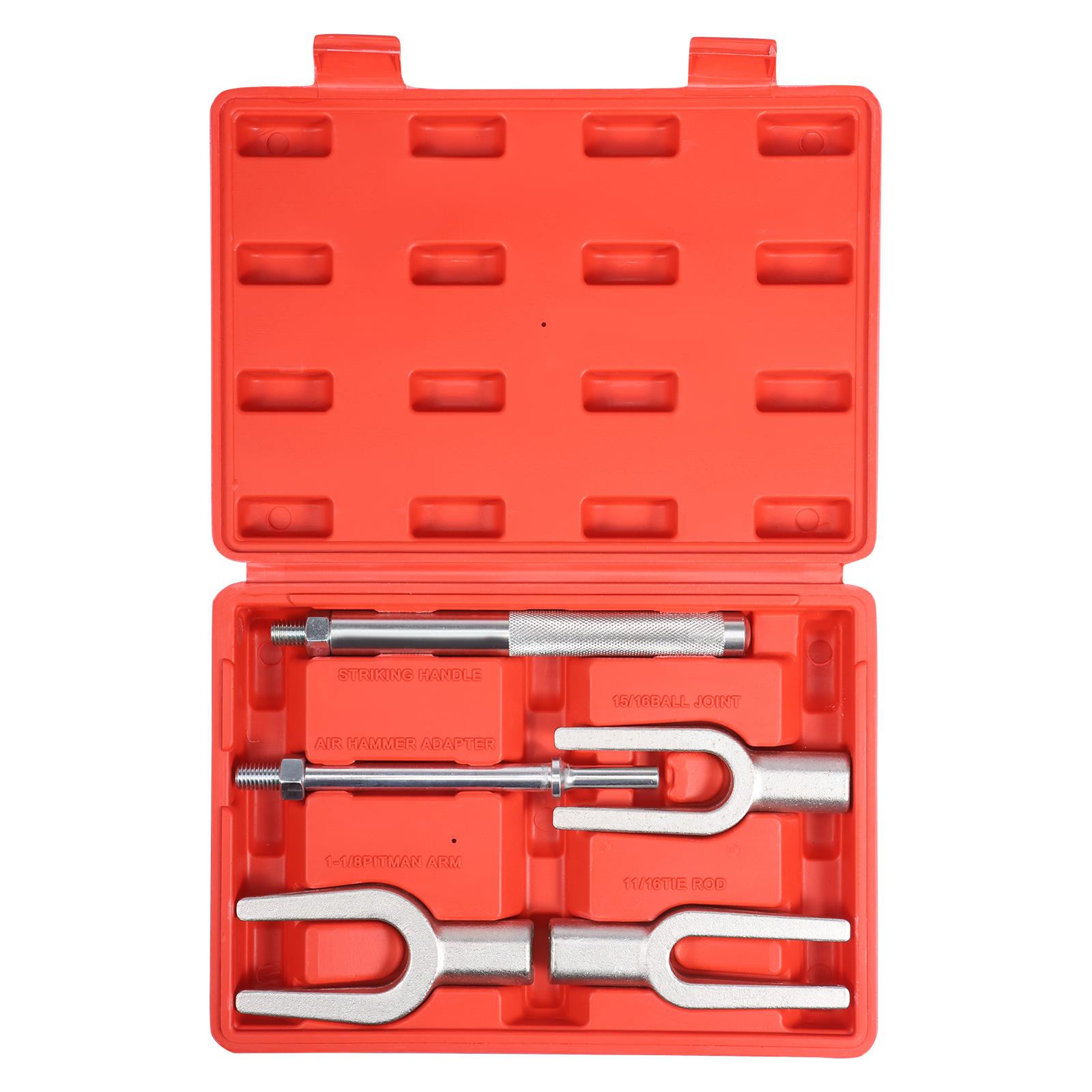 

5Pcs Ball Joint Separator Set Chrome Vanadium Steel Separate Fork Ball Joint Puller Set for Automobile and Light Commercial серебряный