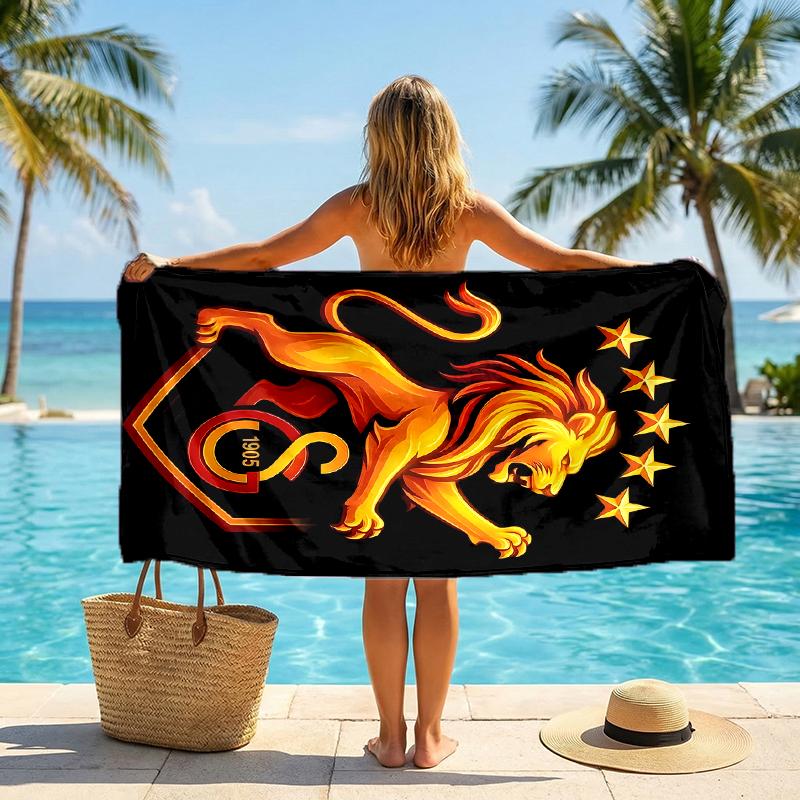 Galatasaray Fashion Beach Towel: Ideal for Summer Adventures Soft, absorbent and quick drying suitable for swimming and bathing