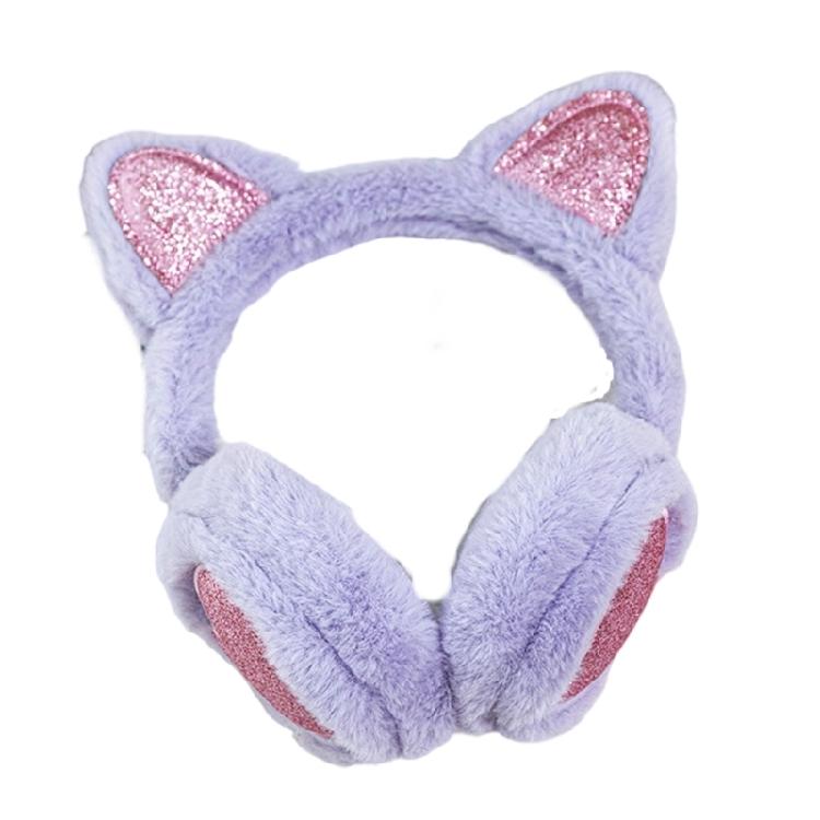 

Practical Plush Ear Muffs Nonslip Grip Design Windproof Compact Foldable Ear Warmers For Commuters Traveler фиолетовый
