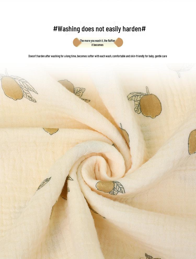 Double-Layer Crinkle Muslin Swaddle Blanket - Soft, Breathable, Skin-Friendly, Comfortable Newborn Towel