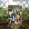 2D Flat, 1pc 7.8x11.8inch Aluminum Vintage Metal Sign - "In This Kitchen We Dance" with Playful Cats Design - Rustic Charm, Retro Effect, Easy To