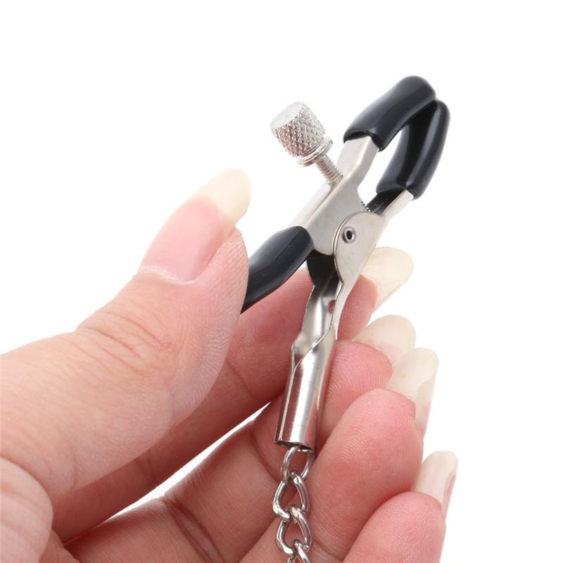 1 Pair 30cm Chains Metal Nipple Clamps Sex Toys Nipples Clips Adult Games For Couples Flirt Toys Nipple Clips For