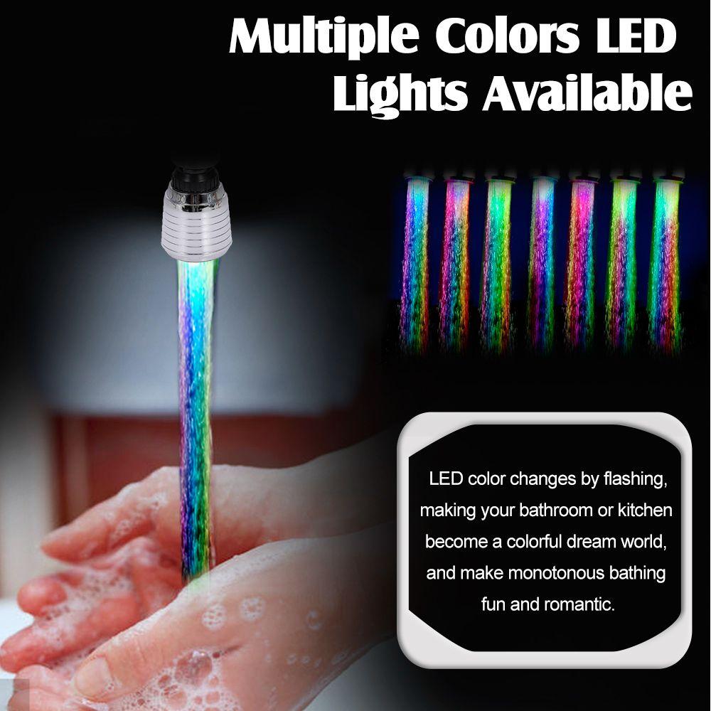 Creative No Need Batteries Glow Faucet Nozzle Spouts Accessories Water Tap LED Water Faucet