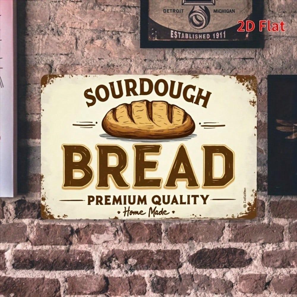 Metal Wall Art Plaque Kitchen Decor Rustic Bakery Cafe Sign Vintage Home Housewarming Gift