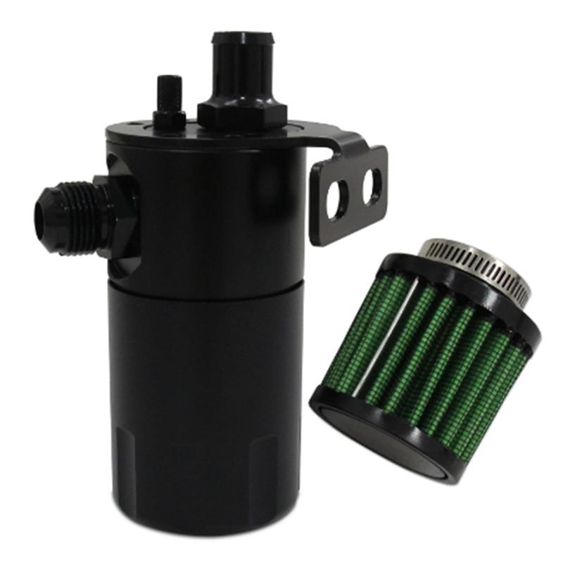 

Universal Car Oil Catch Can Reservoir Tank 500ML Fuel Tank Breather AN10 5/8 Inch Port Accessories чёрный