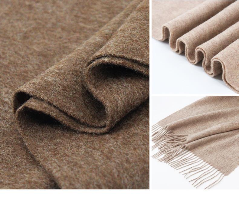 Korean Style 100% Wool Scarf: Women's Autumn/Winter Neck Warmer & Men's Shawl