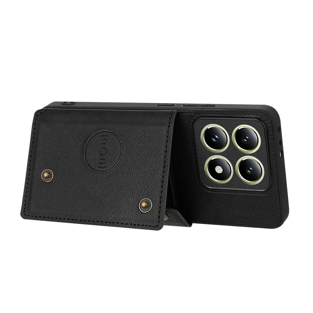 For Xiaomi 14T Pro Case Card Slots Kickstand Leather+TPU Phone Cover