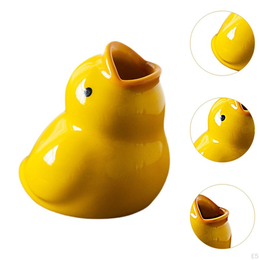 Kreskówkowy Uchwyt na Szczoteczki do Zębów Kaczka Ozdoba Zwierzęca Dekoracyjny Biurkowy Praktyczny Organizer dla