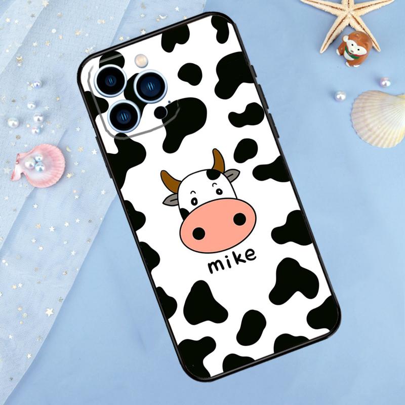 Cut Cow Case For iPhone 11 12 13 14 15 16 Pro Max Mini X XR XS Max 7 8 Plus Soft Back Cover