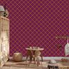Burgundy and Red Halloween Checkered Wallpaper for Living Room and Bedroom 50x1000
