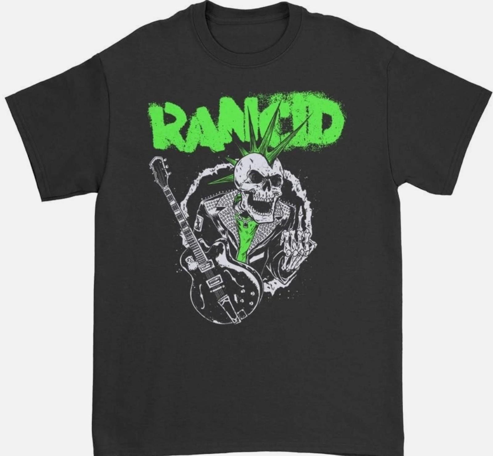 Skele Guitar Funny Rancid Band T-Shirt Classic Unisex Black S-5XL XXXL