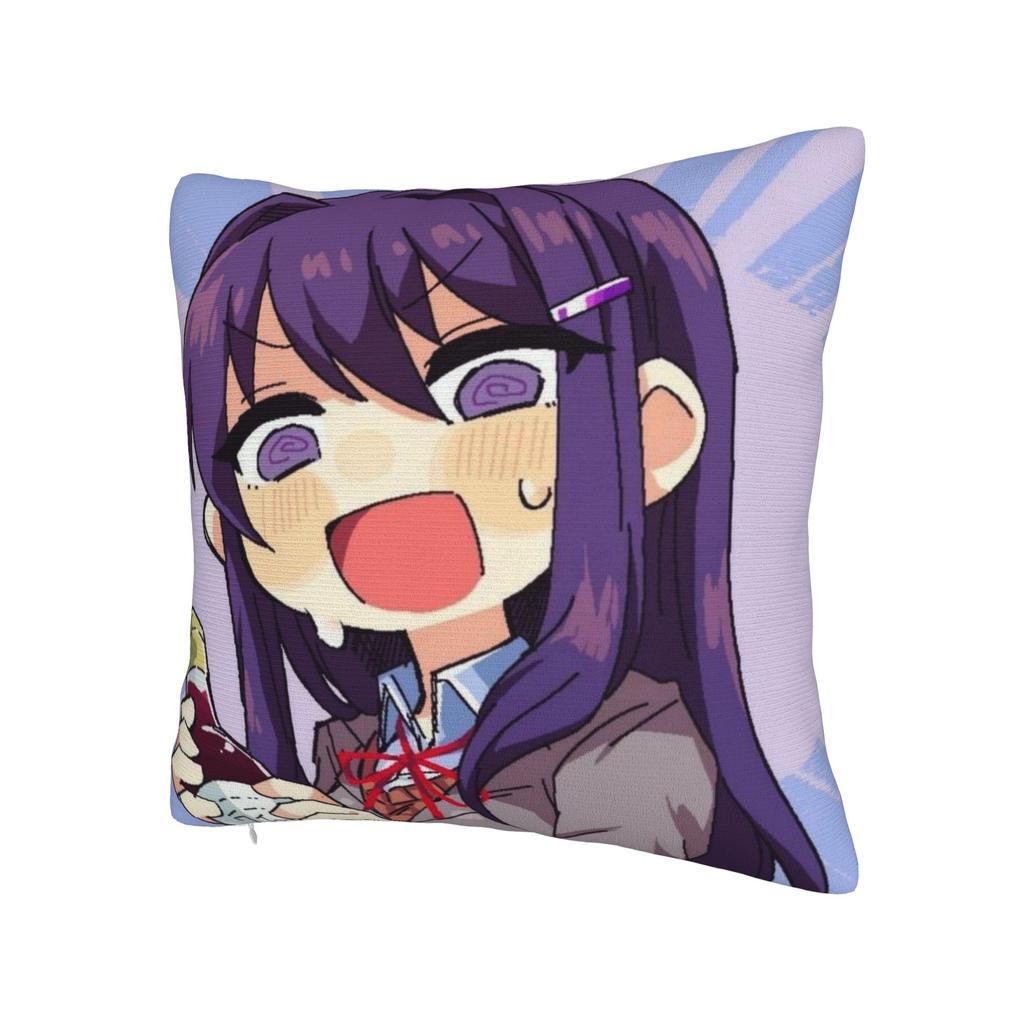 DDLC Anime Girl Y-Yuri Pillow Cover Design Cushion Cover Kawaii Pillow Case For Office Car Home Decor