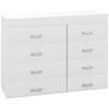 Mobile With Drawers Wooden Chest Of Drawers For Bedroom Kitchen Bathroom 90*35*73cm White