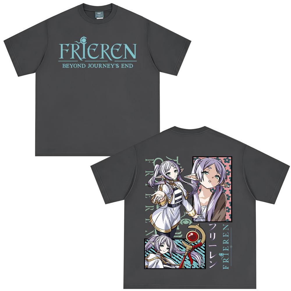 Anime Frieren Beyond Journeys End Frieren Koszulka Graficzna Mężczyźni Kobiety Odzież Moda Harajuku Y2K Krótki Rękaw Letnia Koszulka