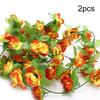 2Pcs Artficial Small Rose Flower Hanging Vine Plant Decoration for Wedding