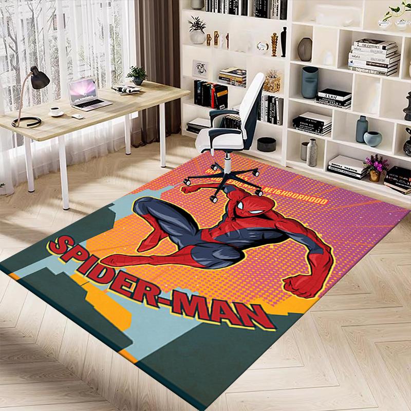 Spiderman Urban Adventures Carpet For Playroom Bedroom Living Room Sofa Home Decorkids Game Area Rug Nonslip Floor Mat