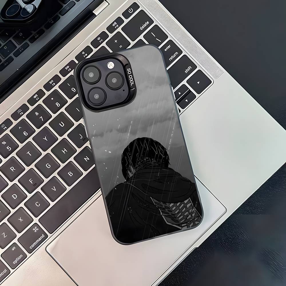 Levi Ackerman Attack On Titan Phone Case For iPhone 17,16,15,14,13,12,11,Pro,XS,Max,Plus,Mini,SE4,E Black Matte Shockproof Cover