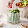 Drain and Spin Dryer Vegetable Dehydrator Plastic Fruit  Manual Spin Basket  Household Use