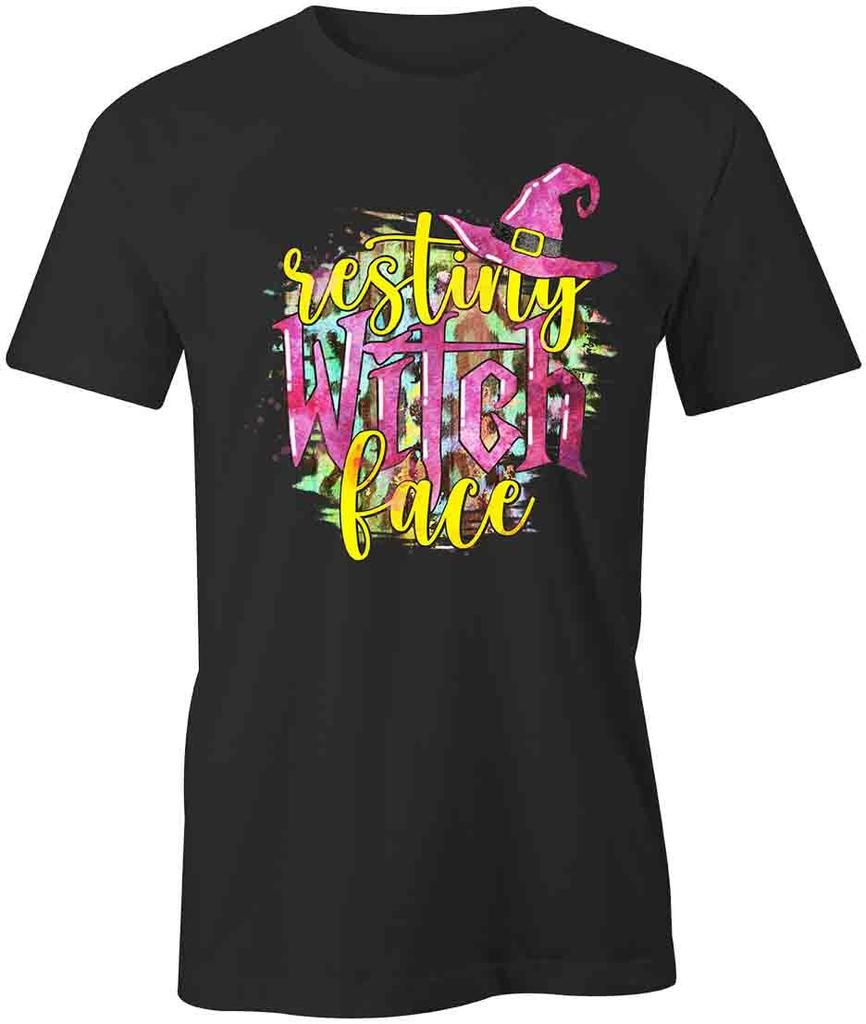 RESTING WITCH FACE TShirt Tee Short-Sleeved Cotton HALLOWEEN CLOTHING S1BCA494