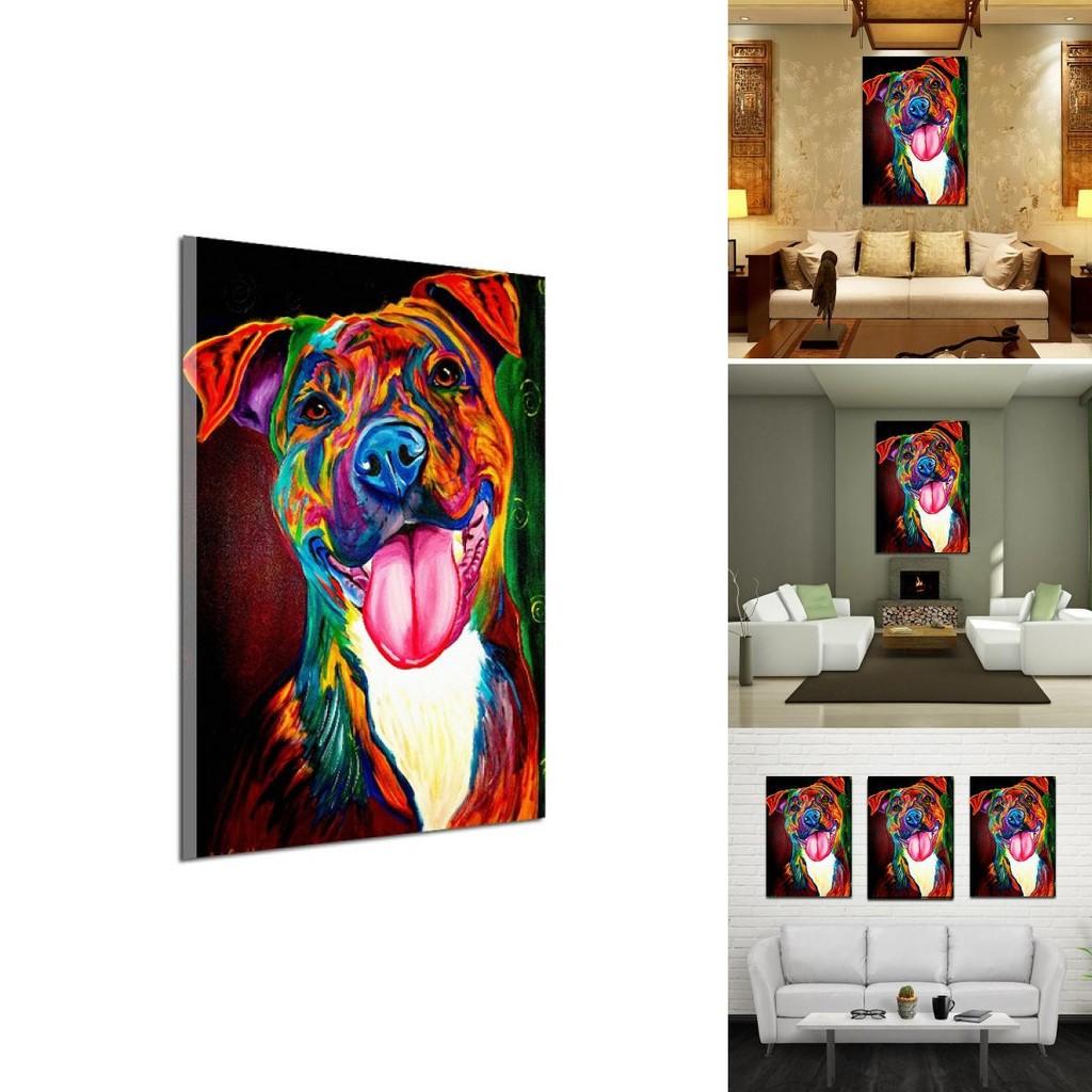 Modern Animal Canvas Wall Art With Spray Painting For Living Room Decor
