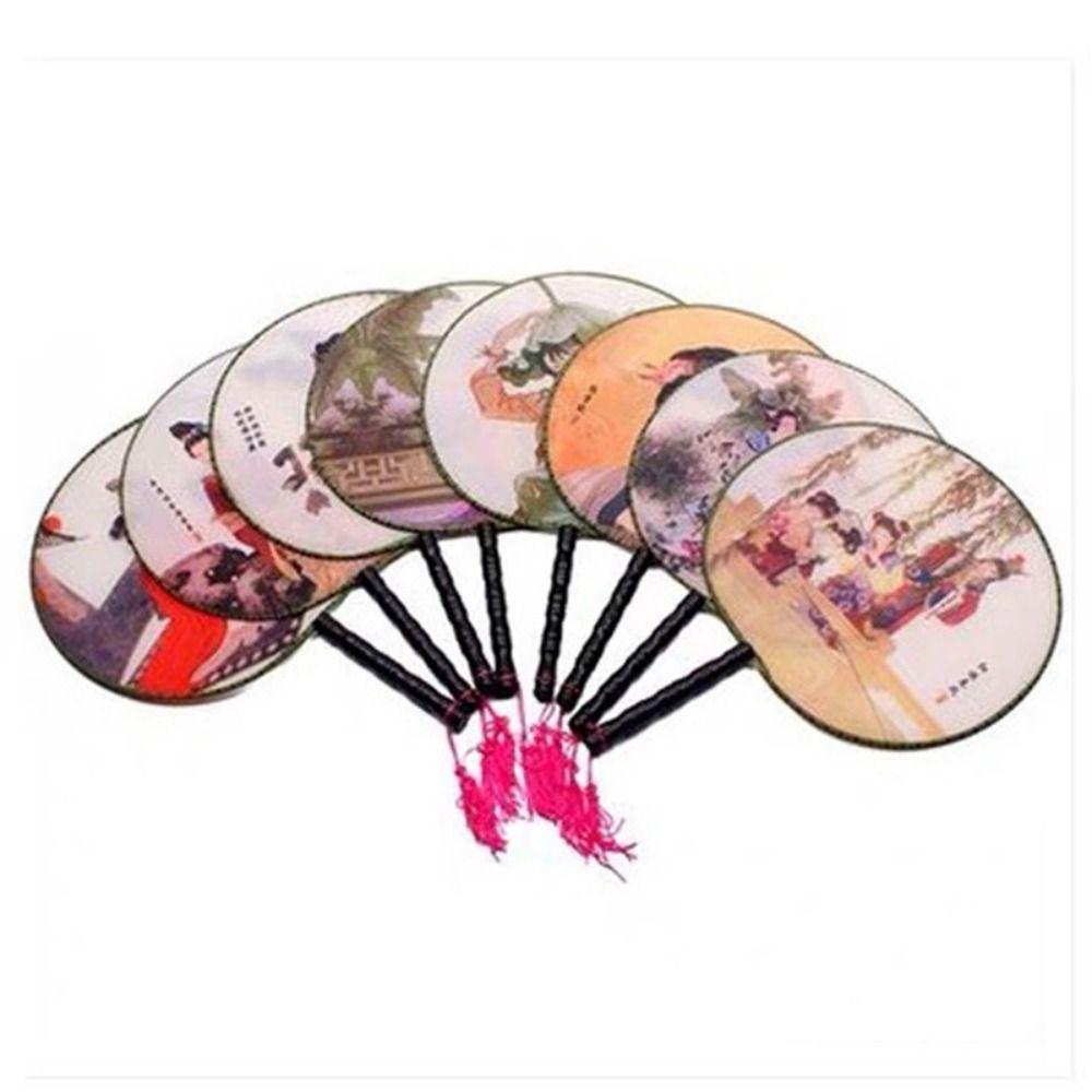 

Цвет Случайный Классический Круглый Веер Ручной Работы Реквизит Веер Креативный Антикварный Веер для Танцев Элегантный style 1-Random