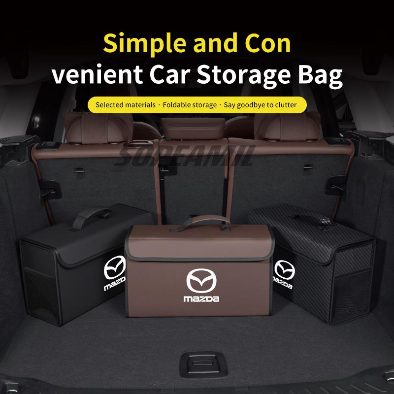 For Mazda 3 6 SKYACTIV Axela Atenza CX30 CX60 CX70 CX80 CX3 CX5 CX9 Car Trunk Organizer Box Tailbox Stowing Tidying Storage Bag