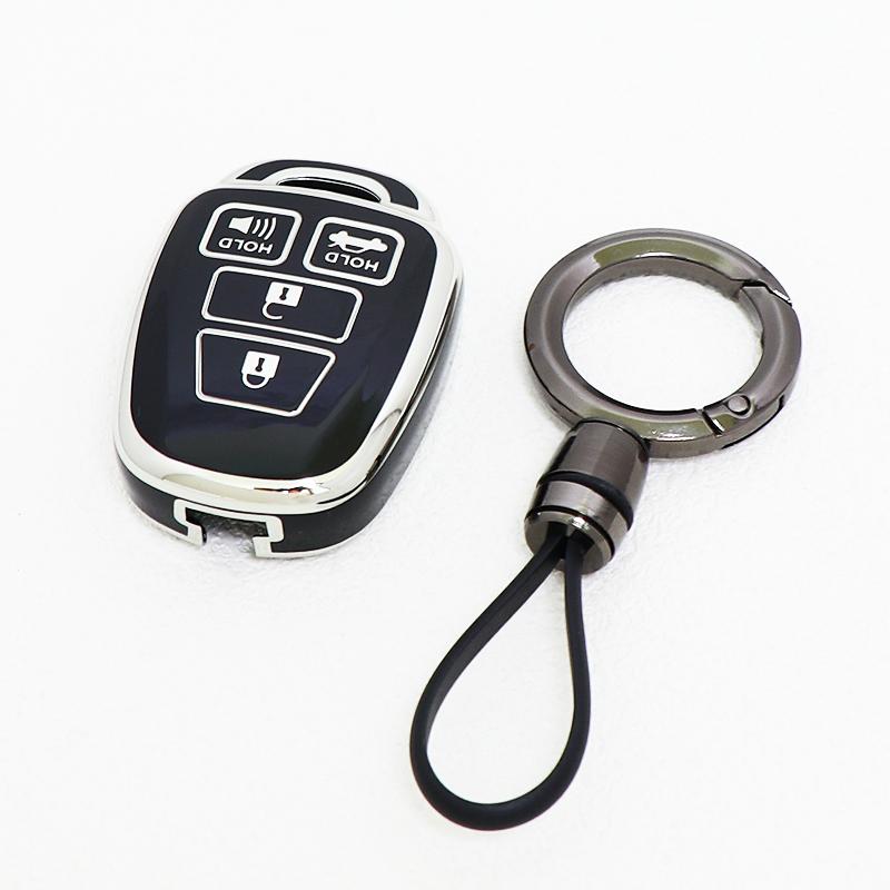2/3/4 Buttons Car Key Cover Case Tpu Shell Fob Holder For Toyota Camry Rav4 Corolla Tacoma Vios Prius C Highlander Accessories