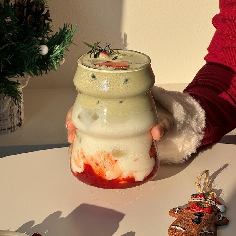 Transparent Glass Cup Milk Tea Coffee Cups Creative Water Bottle Coffee Cups Drinkware Cup Whiskey Glass Coffee Mug Kitchen