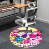 Popple Characters,Popple Friends Chair Mat Round Rug Office Carpet, Non Slip, Suitable for Living Rooms, Bedrooms,Decor1205758a