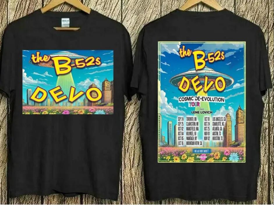 Devo x The B-52’s Cosmic De-Evolution Tour 2026 Concert T-Shirt S