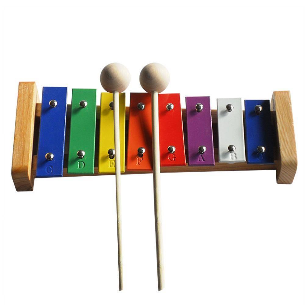 Wooden 8 Notes Keys Xylophone CiCy Kids Xylophone Wooden Musical Toys Children Musical Instrument with 2 Wood Mallets Educational Toy