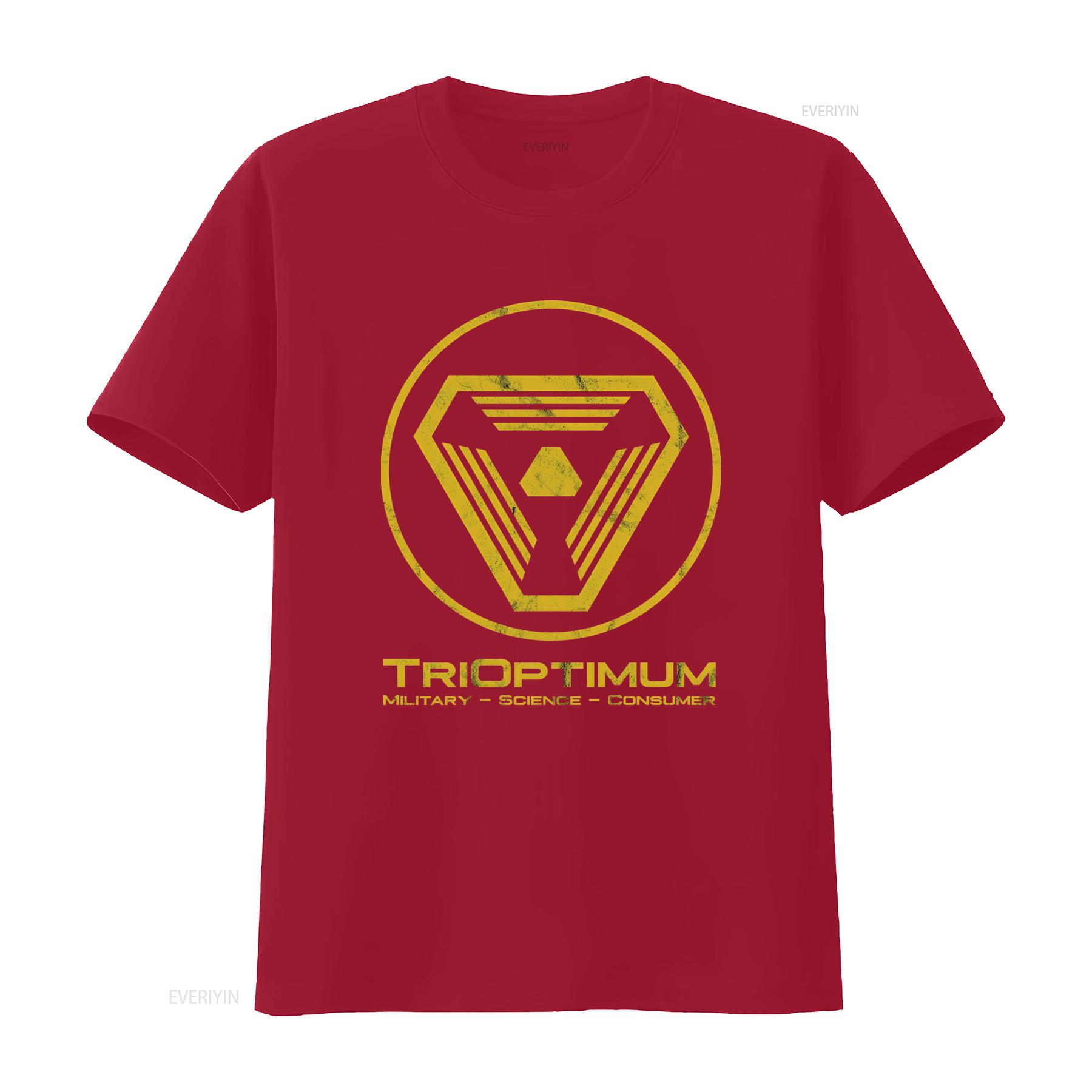 

TriOptimum Logo Inspired System T Shirt Military Science Consumer Design Funny Print Available S 5XL vintage Washed fashion S
