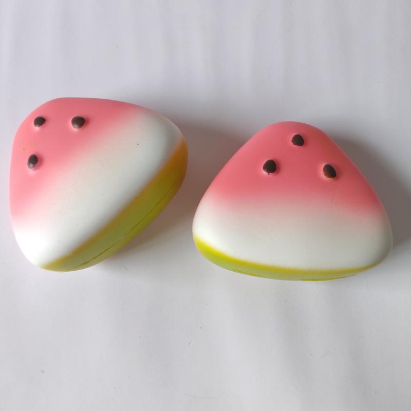 Ice Skin Watermelon Squeeze Toy: Stress Relief for Kids. Muddy Hand Feel, Cute Bear Design, Slow Rebound.