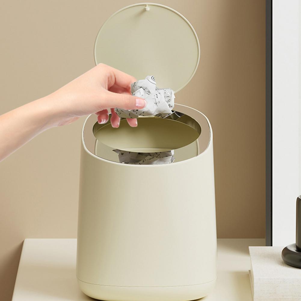 Fashion Desktop Trash Can Creative Luxury Dustbin Bin Household Mini Bedside Waste Bin Tea Table Small Garbage Bucket