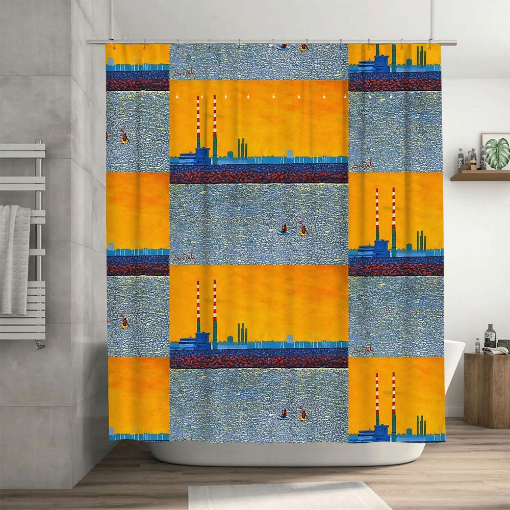 Bathroom Shower Curtain Waterproof Farmhouse Decor Vintage Rustic Farm Animal Chicken Rooster Country Shower Curtain Set