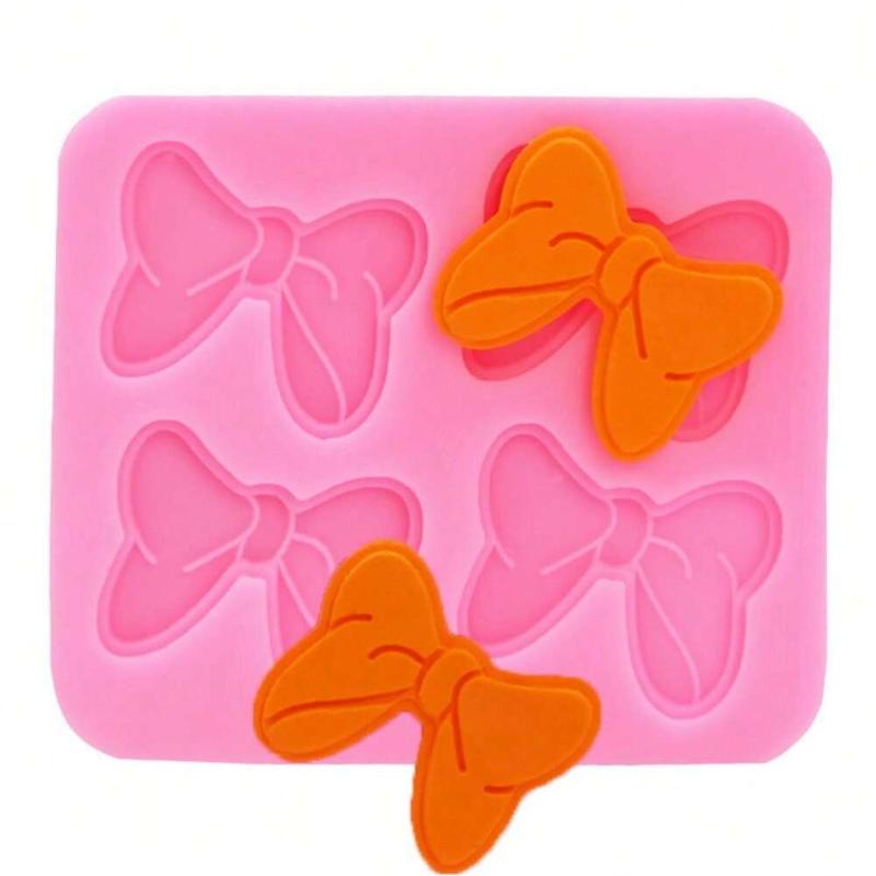 1pc Knot Bow Butterfly Bow Tie Silicone Moulds Versatile Soft Silicone for Fondant Cake Decorating Tools Chocolate Baking Mould