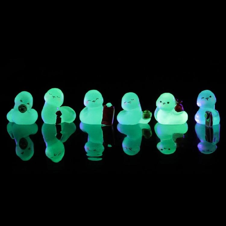 10Pcs Miniatures Snake Glowing In Dark Fairys Garden Decorations Mini Snake Resins Cute Home Decorations