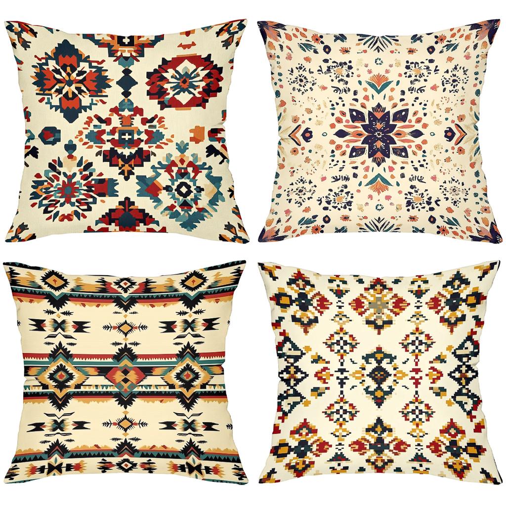 Bohemian Style Printed Decorative Throw Pillow Covers Polyester pillowcase, sofa decorative cushion cov Headboard Pillow