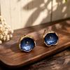 Hot-selling retro bud design hand-painted enamel craft stud earrings Mori literary niche design earrings