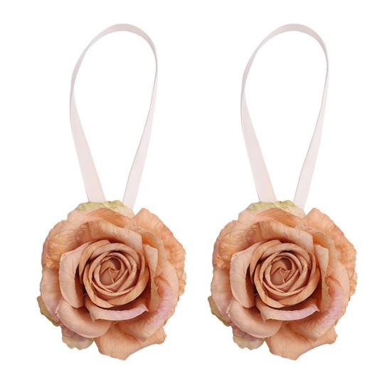 

1 пара магнитных пряжок для штор с цветком и подхватом, держатель для драпировки, домашний декор оранжевый