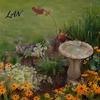 Weatherproof Metal Yard Inserts Wrought Iron Hummingbird Flower Garden Stake, Decorative Art, Stakes Anti-Rust Decor Sign for Balcony Windowsill