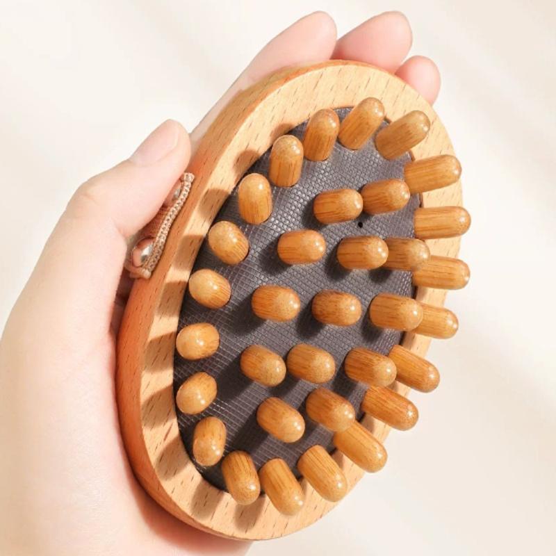 Tělový kartáč proti celulitidě Zklidňující dřevěné esenciální oleje Spa Air Cushion Massage Hřeben na vlasy Masážní kartáč na pokožku hlavy Masážní přístroj na tělo