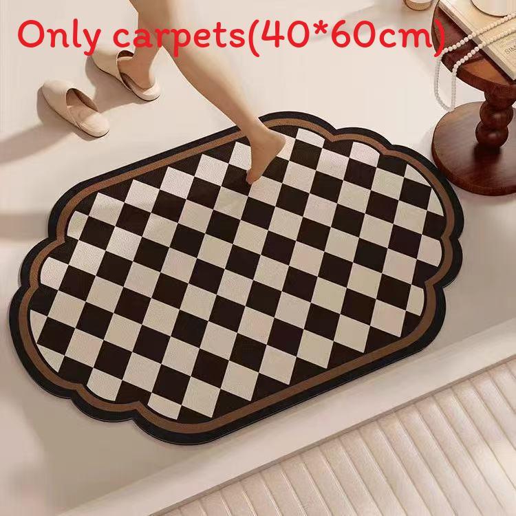 Modern Chinese Style Bath Mat With Silica Mud Absorption Nonslip Fastdrying For Bathroom Entrance