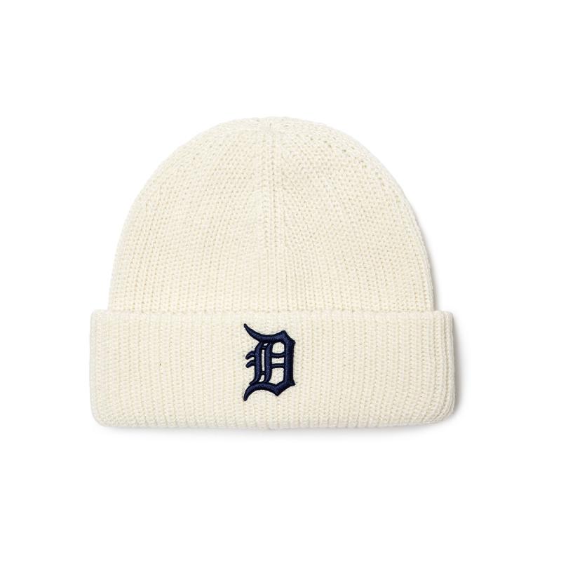 Акриловые шапки-бини MLB Унисекс Белые Модные 3ABNM0726-46CRS F
