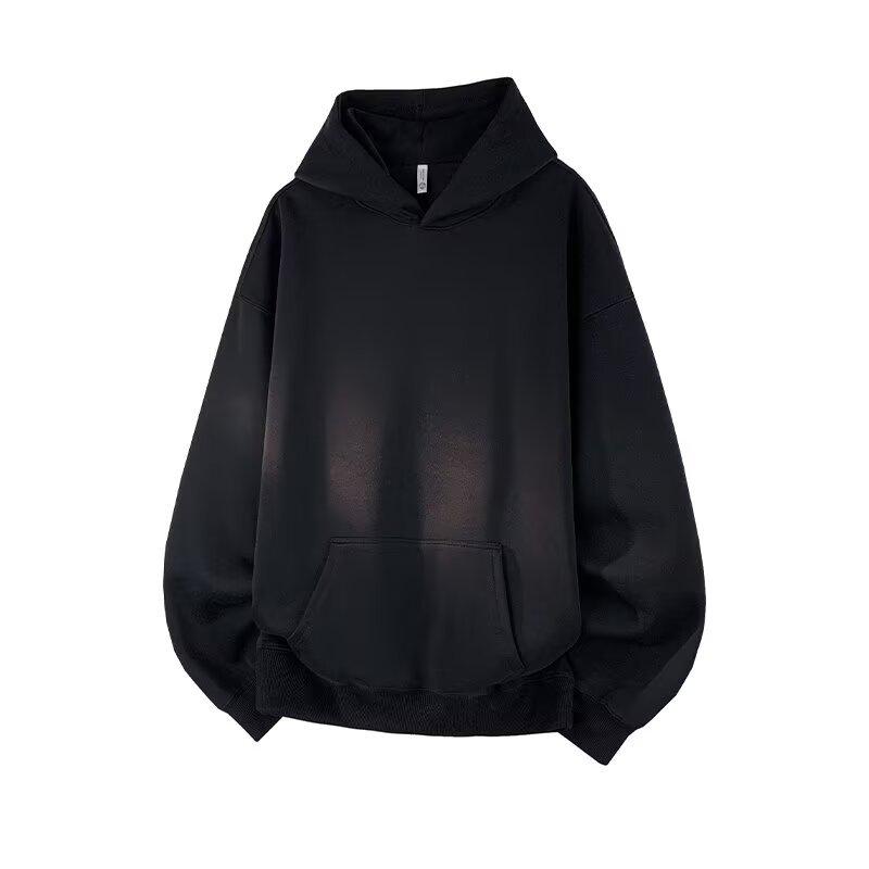 Men's Trendy Heavyweight Hoodie - New Autumn/Winter Solid Color Loose Fit by High Street Brand