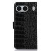 For OnePlus Nord 4 Case Crocodile Texture Genuine Cow Leather Phone Wallet Cover